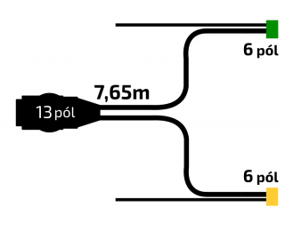 Kabeláž VAPP 7650/13-pól. zástrčka, s předními vývody SNAP-IN