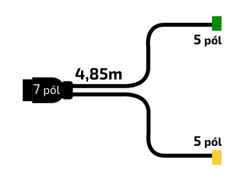 Kabeláž VAPP 4,85 m bez předních vývodů/7-pól. zástrčka