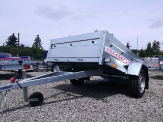  Přívěsný vozík BO 1325 H brzděný 1300 kg SKLOPNÝ