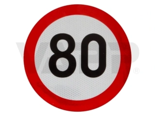 Omezení rychlosti 80 km retroreflexní pr. 200 mm, vhodná pro SK