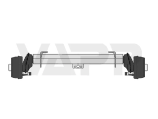 Náprava AL-KO Compact B 850-5 (900 kg) a= 570 mm, c=1115 mm, 1637, 100x4